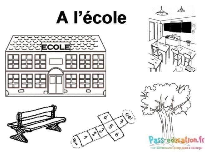 Coloriage À l'école à imprimer et colorier