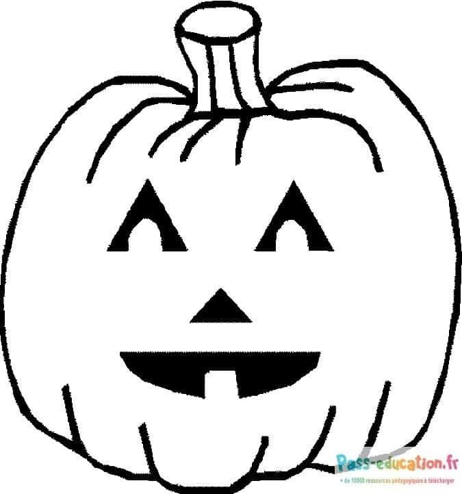 Coloriage Citrouille Halloween à imprimer et colorier