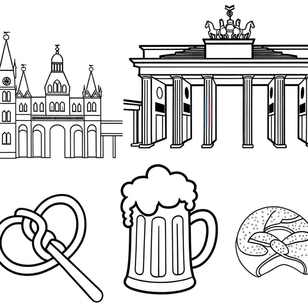 Coloriage Allemagne à imprimer et colorier