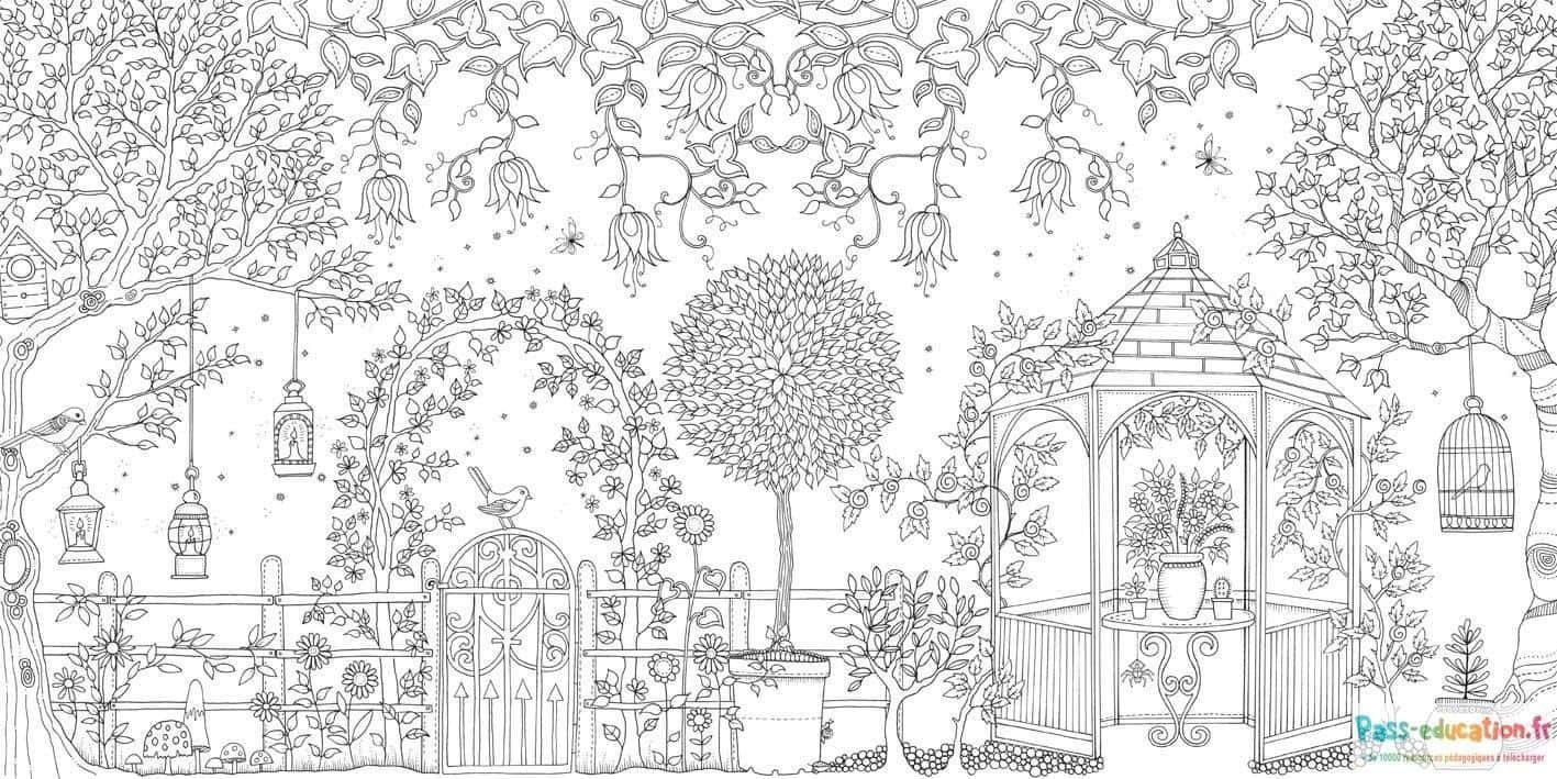Coloriage Jardin enchanté à imprimer et colorier