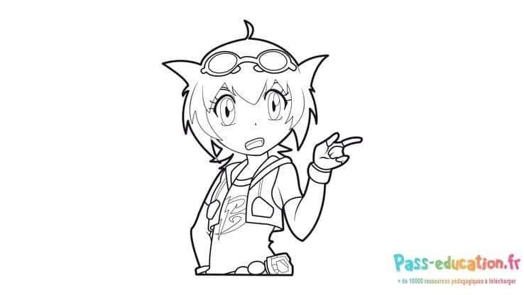 Coloriage Beyblade en action à imprimer et colorier