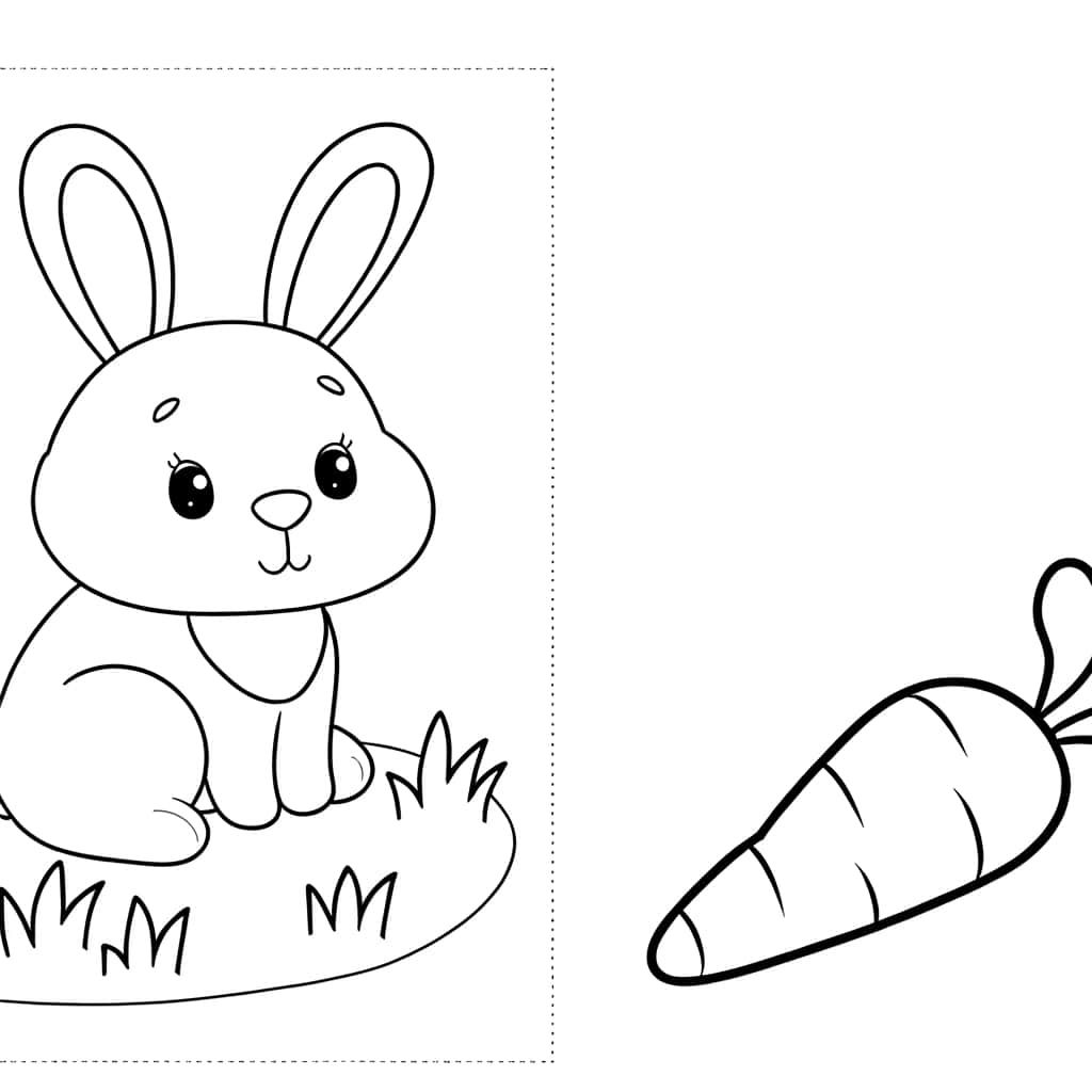 Coloriage Bébé Lapin à imprimer et colorier