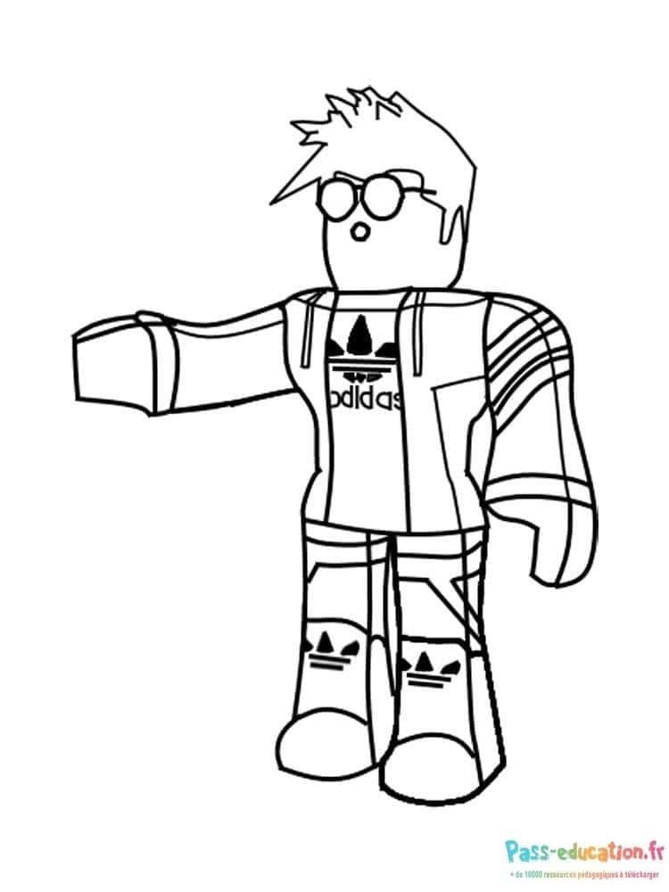 Coloriage Roblox Adidas à imprimer et colorier