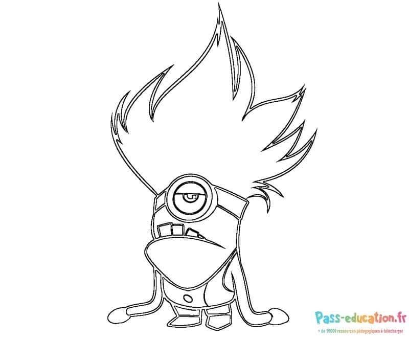 Coloriage Minion punk à imprimer et colorier