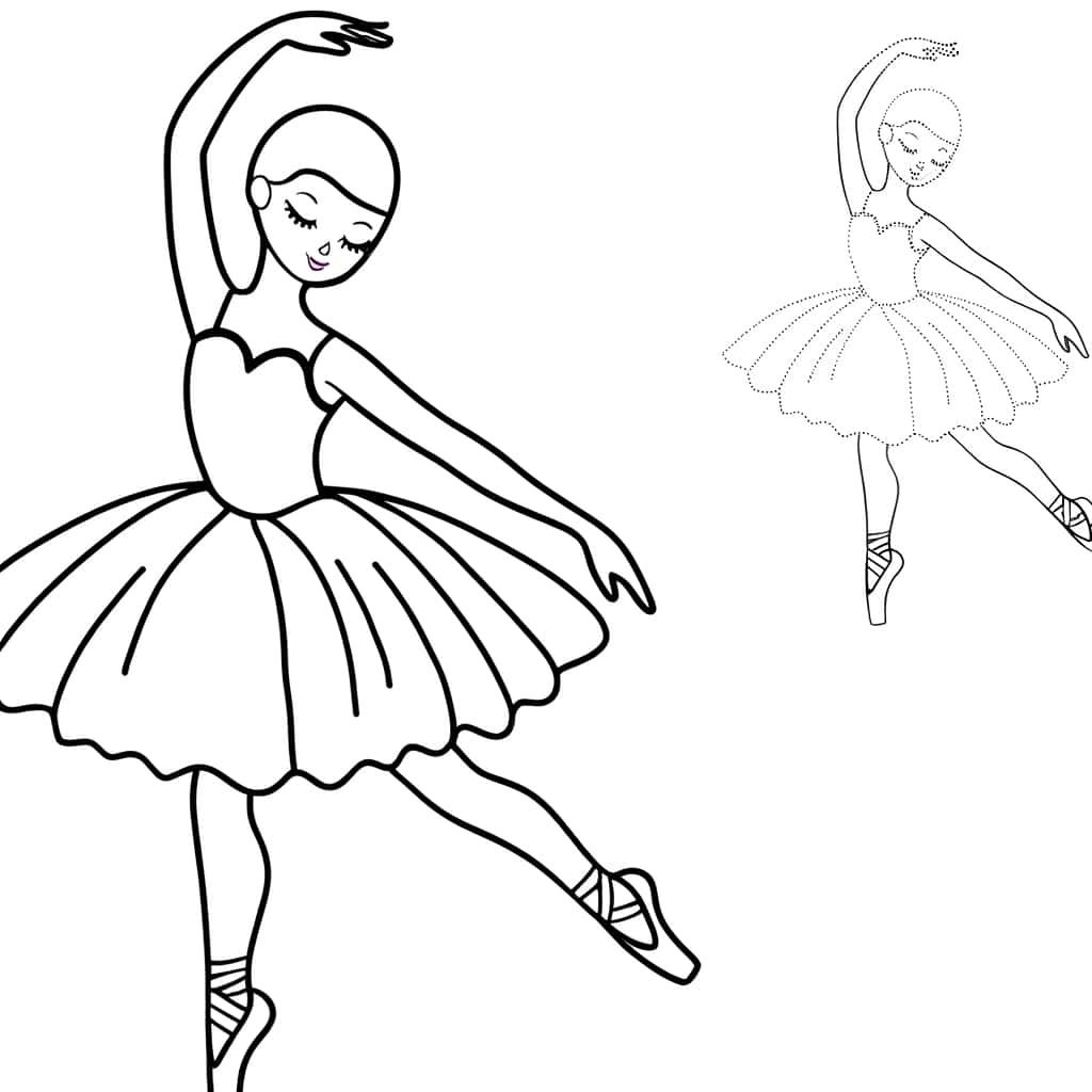 Coloriage Ballerine danseuse à imprimer et colorier