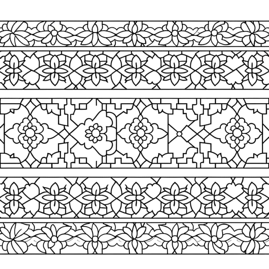 Coloriage Motifs arabesques à imprimer et colorier