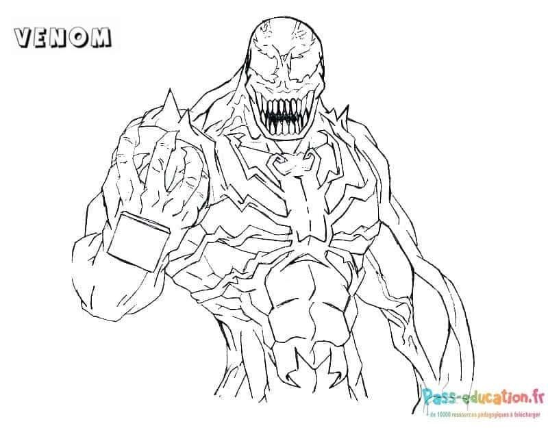 Coloriage Venom à imprimer et colorier