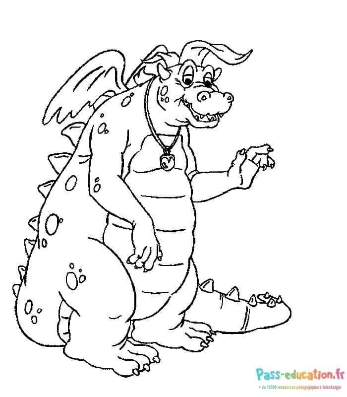 Coloriage Dragon gentil à imprimer et colorier