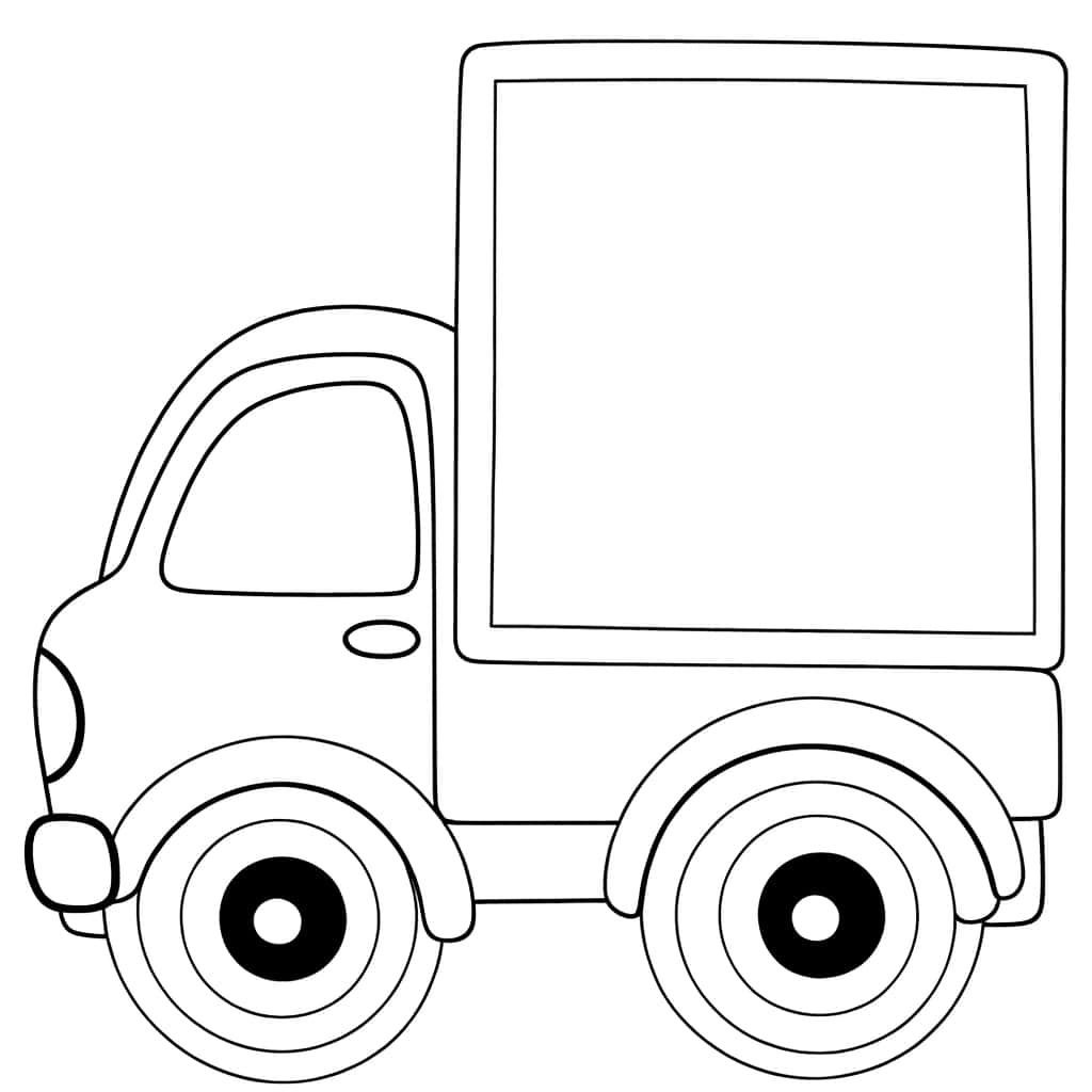 Coloriage Dessin camionnette à imprimer et colorier