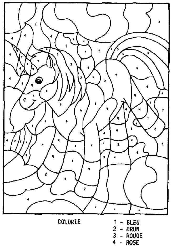Coloriage Licorne magique à imprimer et colorier