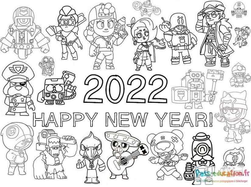 Coloriage Fête de Brawl Stars à imprimer et colorier
