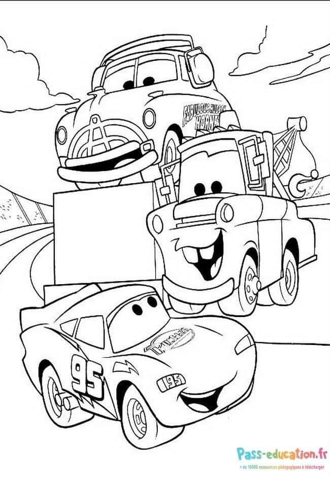 Coloriage Amis de Cars à imprimer et colorier
