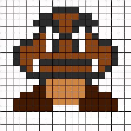 Coloriage Goomba Mario à imprimer et colorier