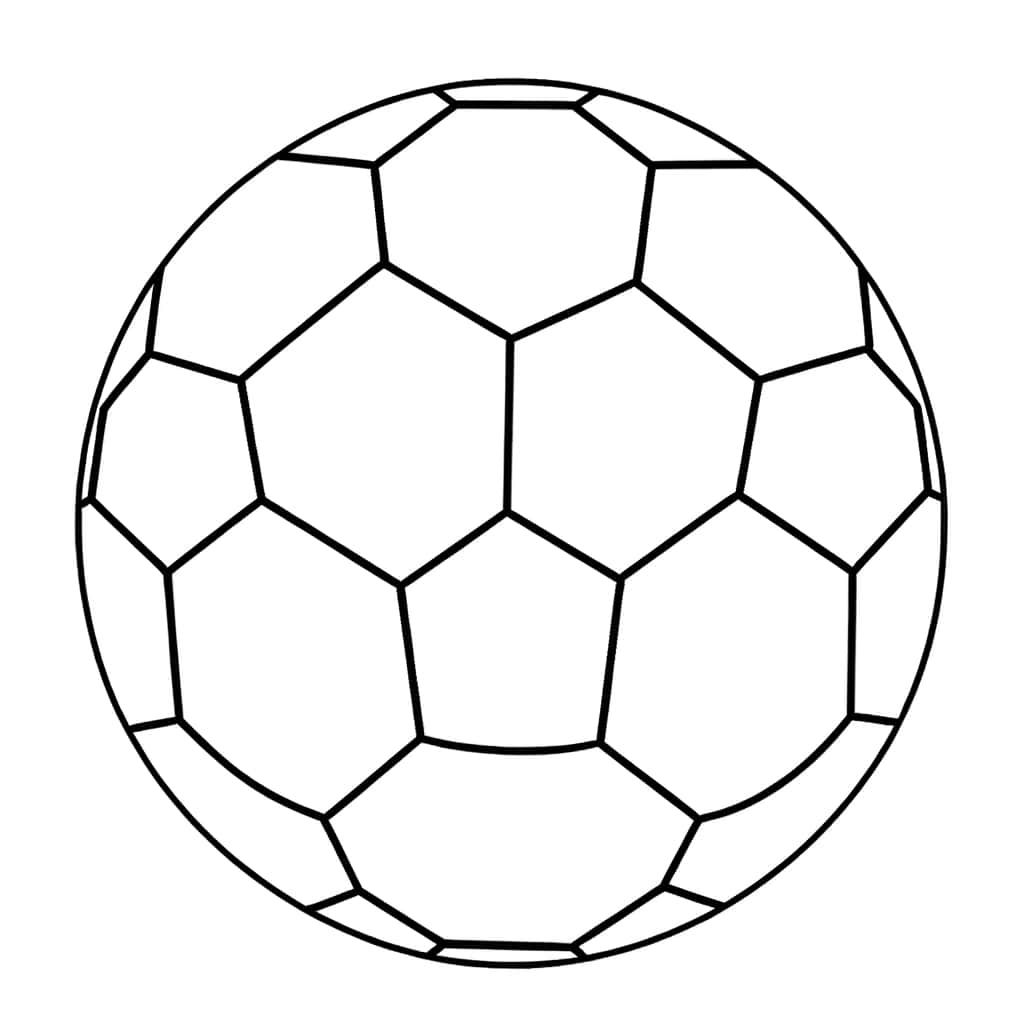 Coloriage Ballon de foot à imprimer et colorier