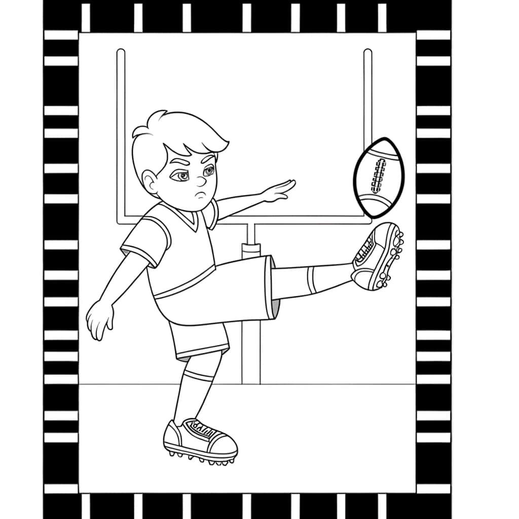 Coloriage Football enfantin à imprimer et colorier