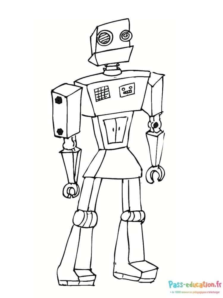 Coloriage Robot sympathique à imprimer et colorier