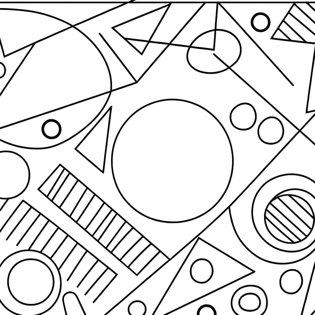 Coloriage Formes géométriques abstraites à imprimer et colorier