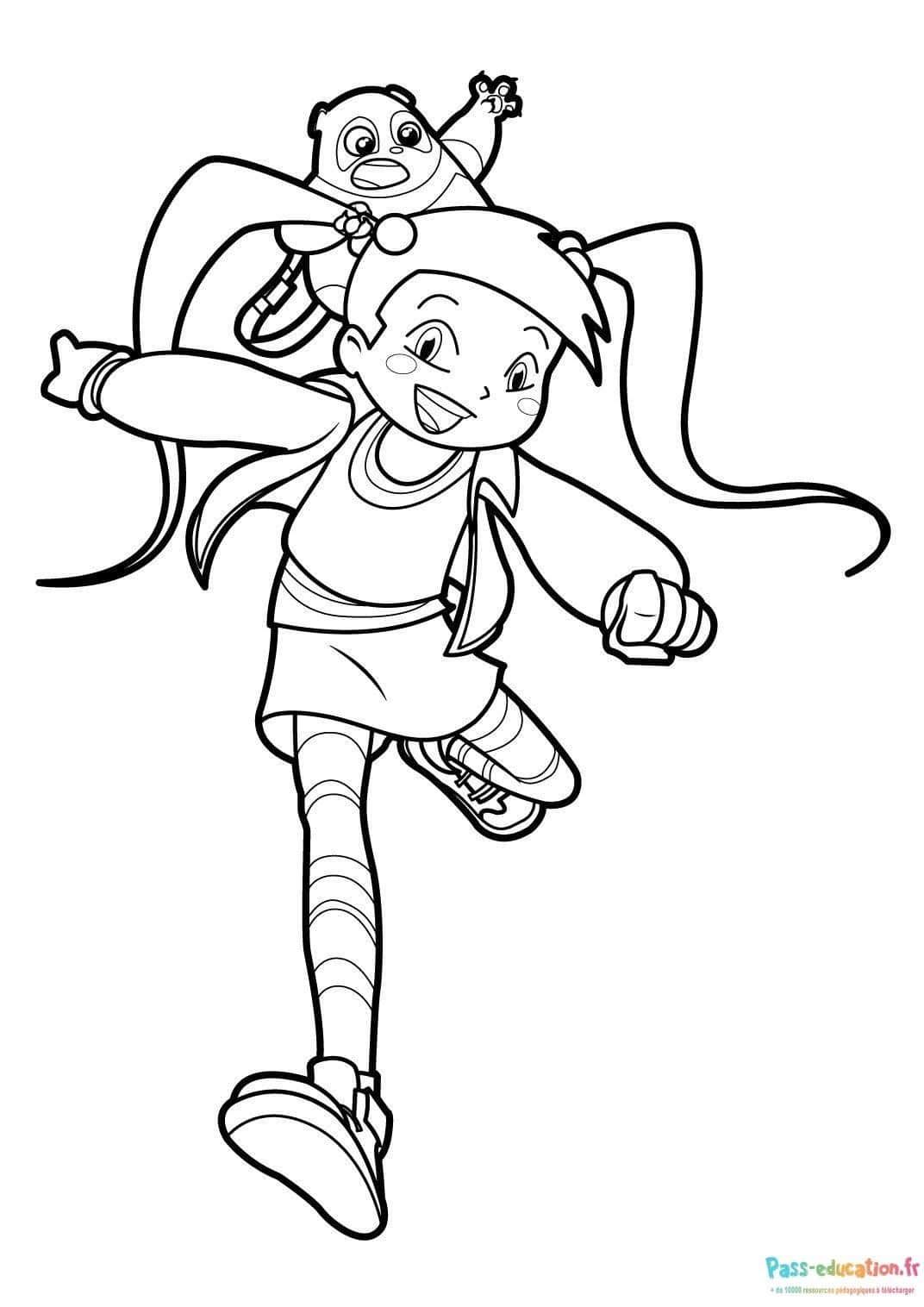 Coloriage Polly Pocket volante à imprimer et colorier