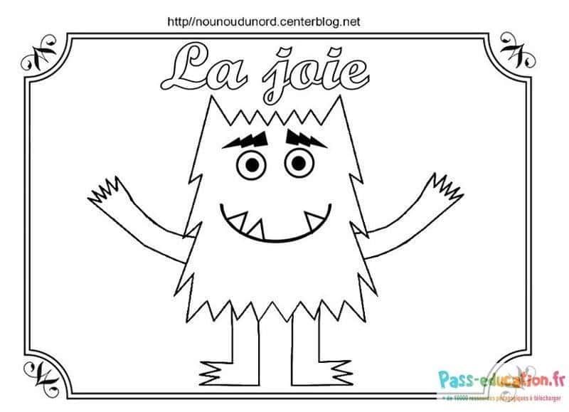 Coloriage Monstre joyeux à imprimer et colorier