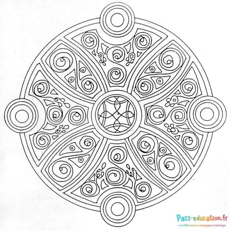 Coloriage Mandala Animalier à imprimer et colorier