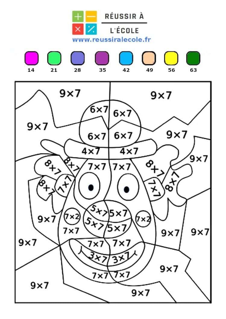 Coloriage Mathématiques ludiques à imprimer et colorier