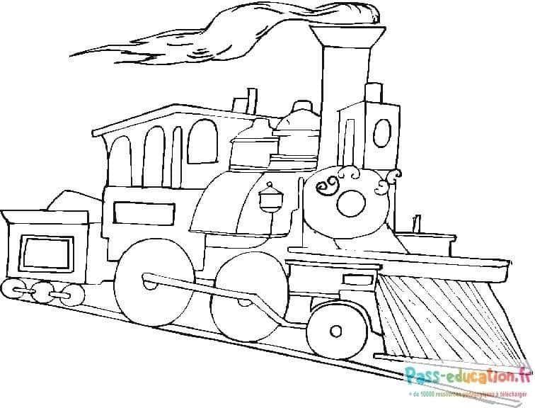 Coloriage Locomotive à vapeur à imprimer et colorier