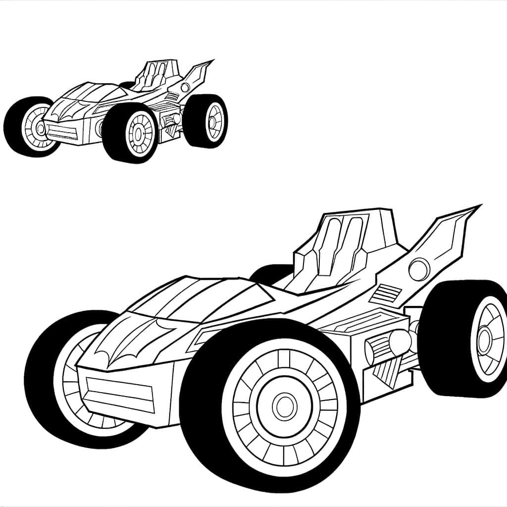 Coloriage Batmobile stylisée à imprimer et colorier