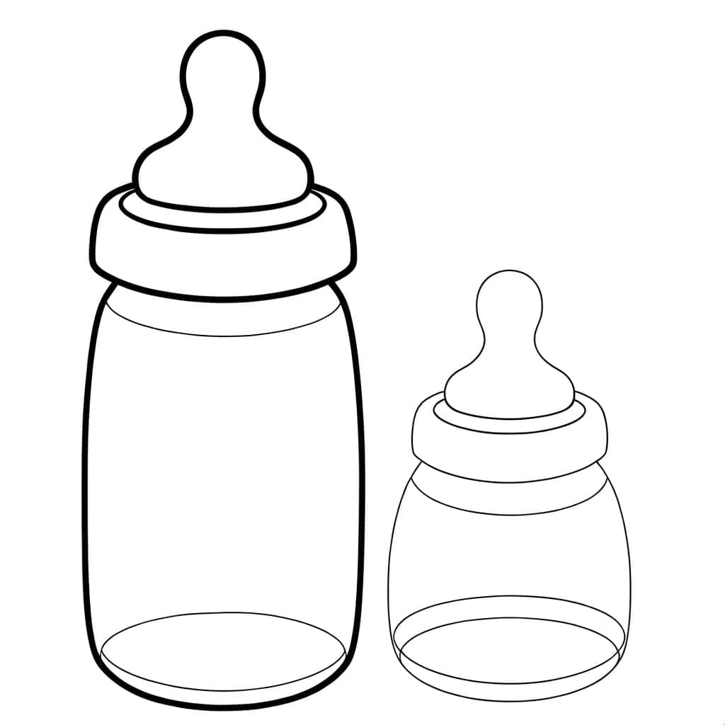 Coloriage Biberons à imprimer et colorier