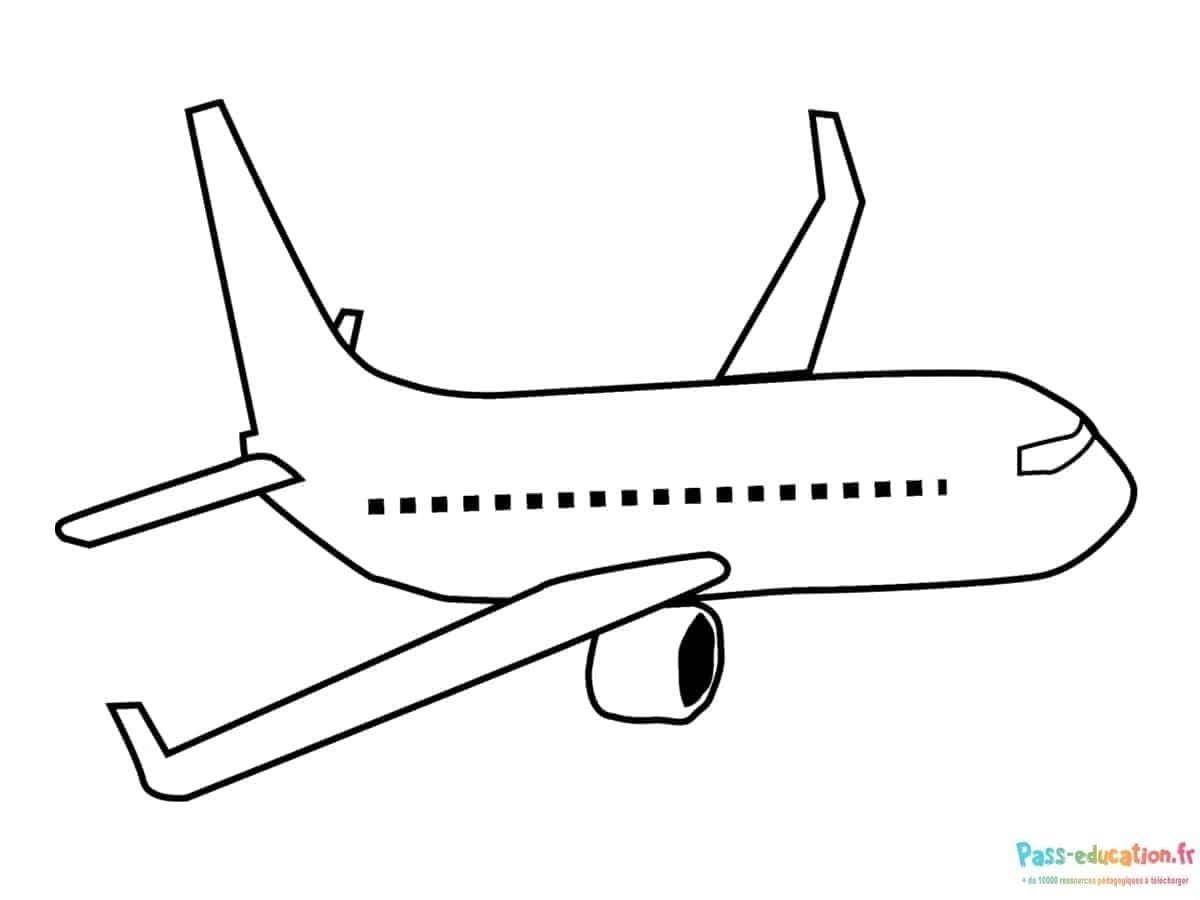 Coloriage Avion à colorier à imprimer et colorier