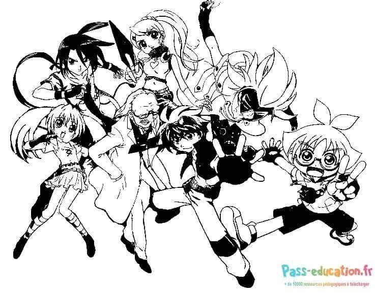 Coloriage Bakugan en action à imprimer et colorier