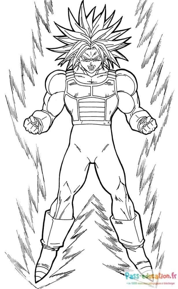 Coloriage Vegeta Super Saiyan à imprimer et colorier