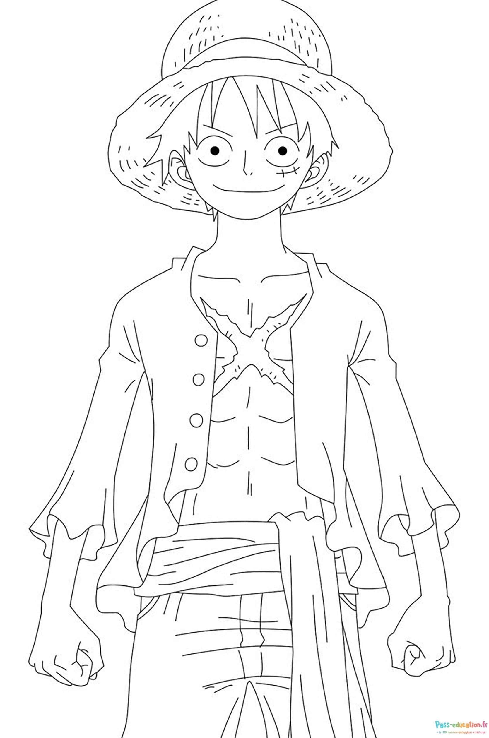 Coloriage Pirate souriant à imprimer et colorier