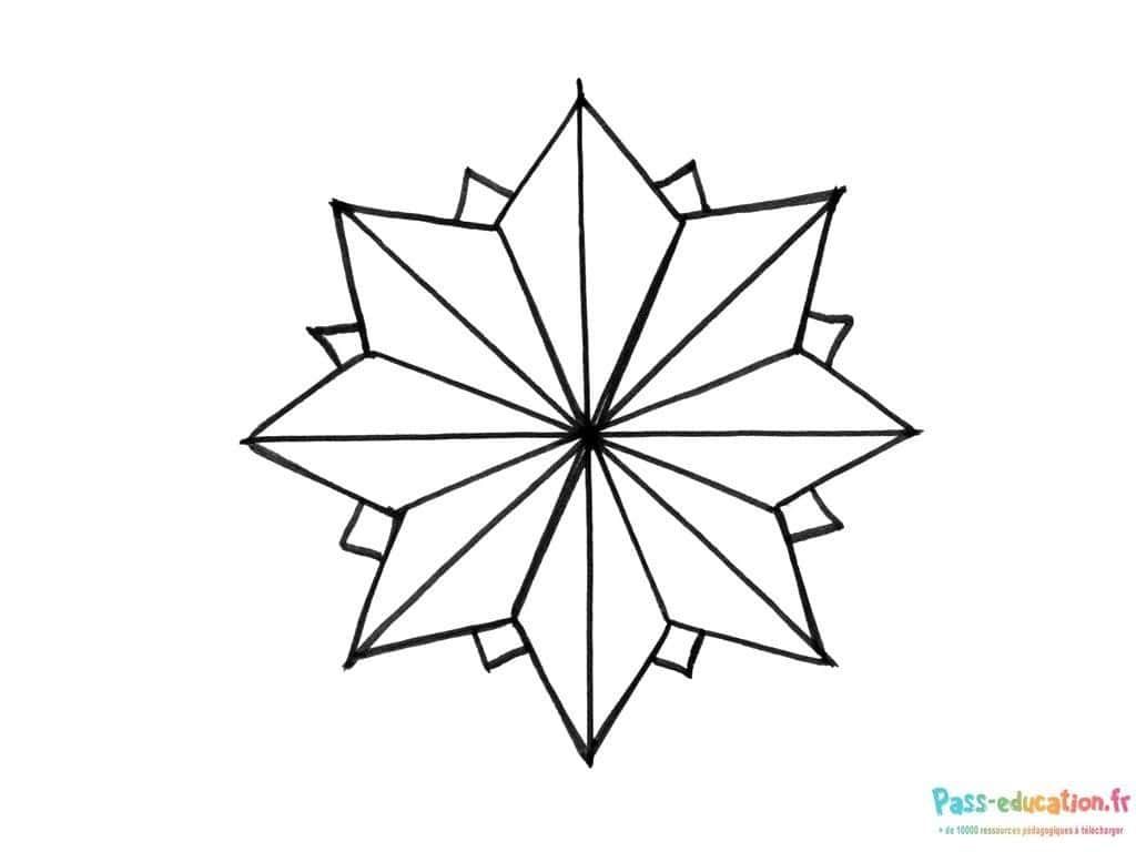 Coloriage Étoile géométrique à imprimer et colorier