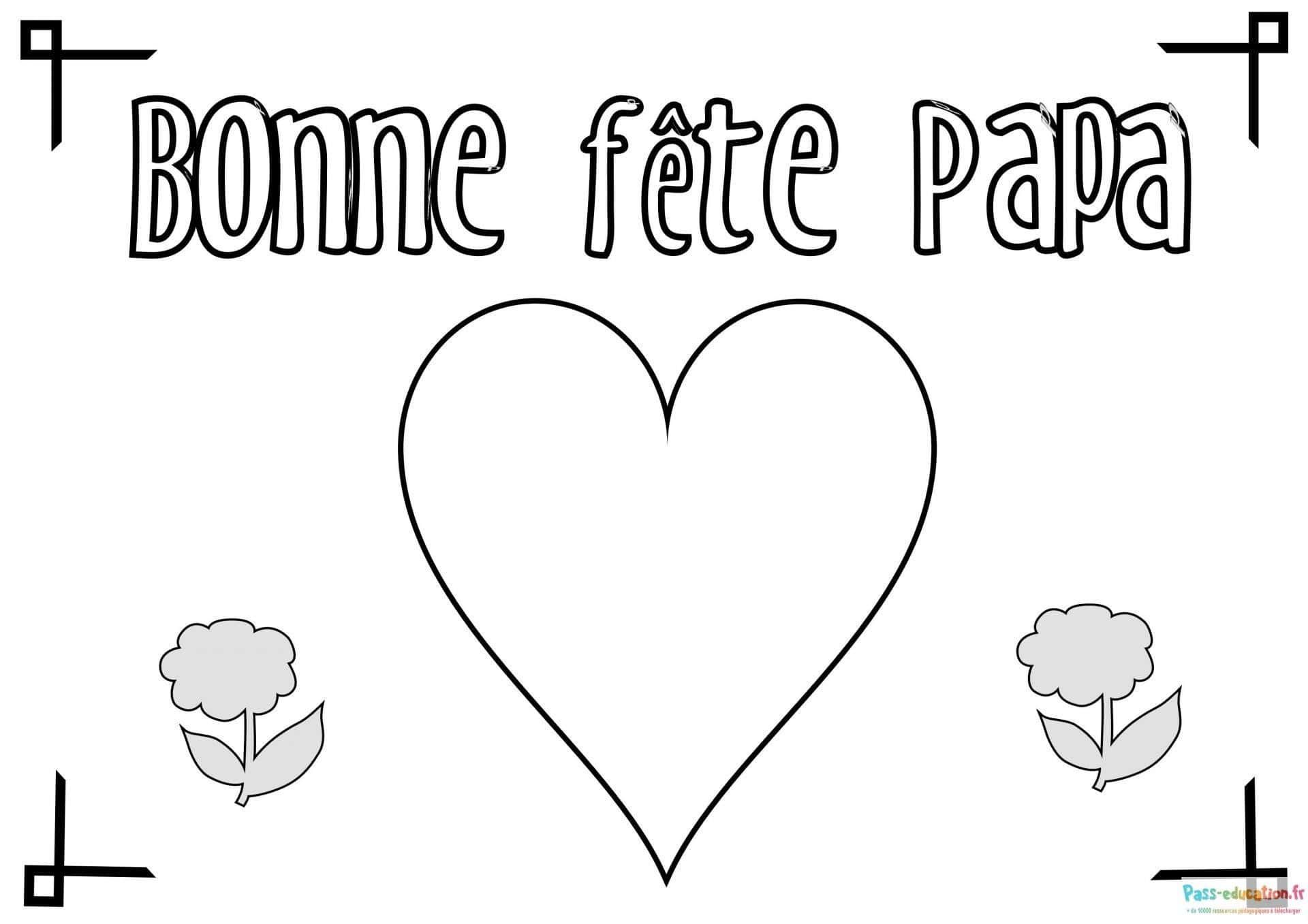 Coloriage Fête des Pères à imprimer et colorier