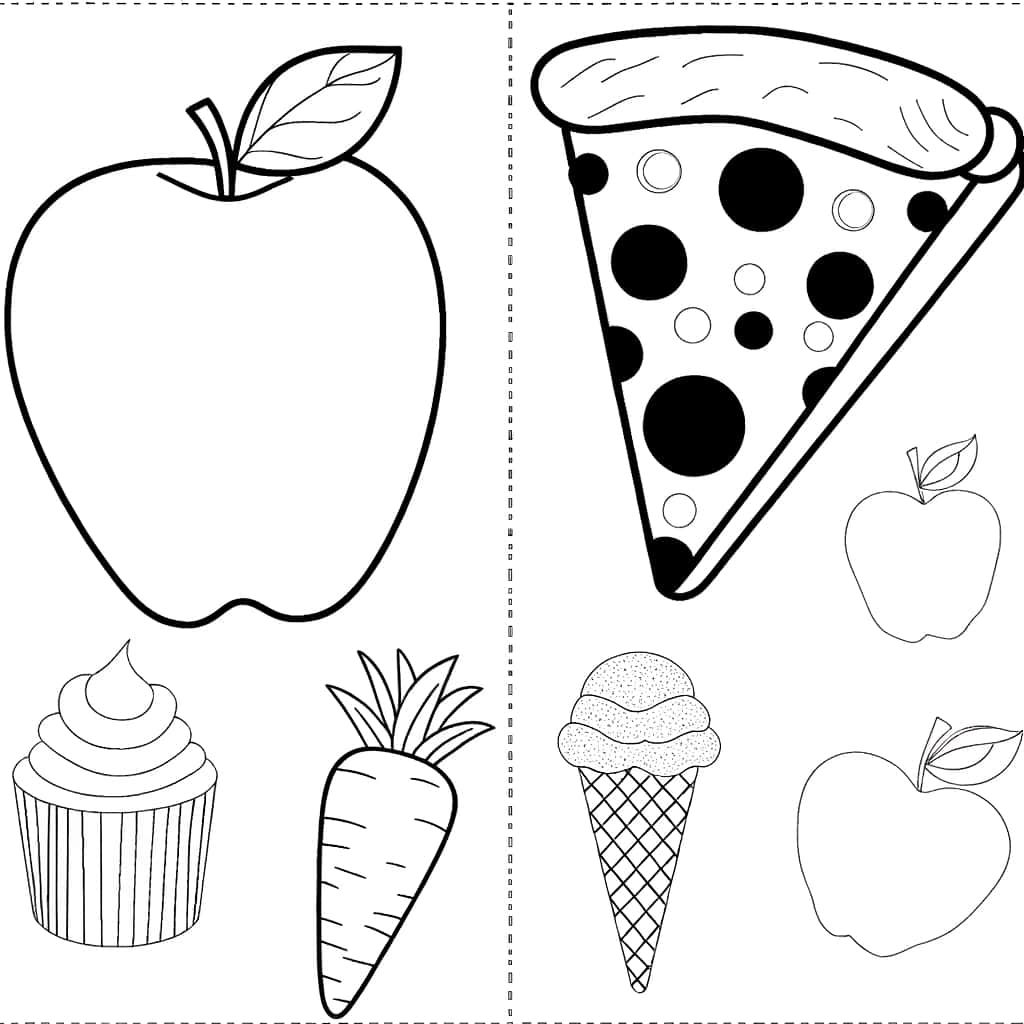 Coloriage Aliments variés à imprimer et colorier