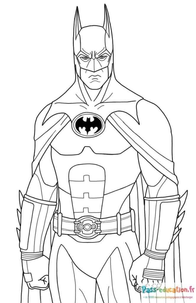 Coloriage Batman en action à imprimer et colorier