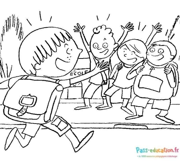 Coloriage Rentrée des classes à imprimer et colorier