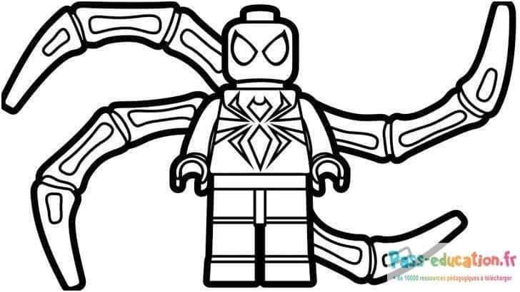 Coloriage Super-héros articulé à imprimer et colorier