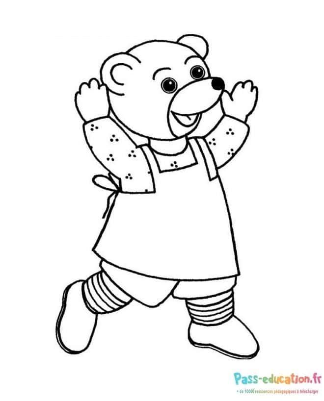 Coloriage Petit Ours Brun à imprimer et colorier