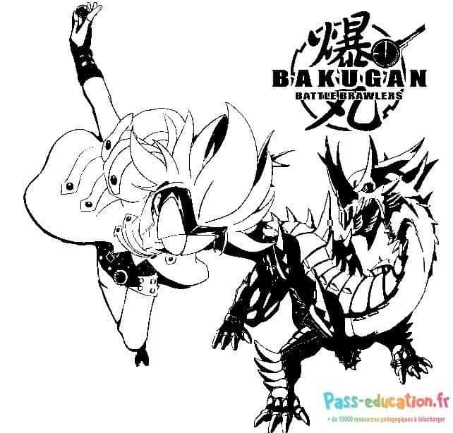 Coloriage Bakugan en action à imprimer et colorier