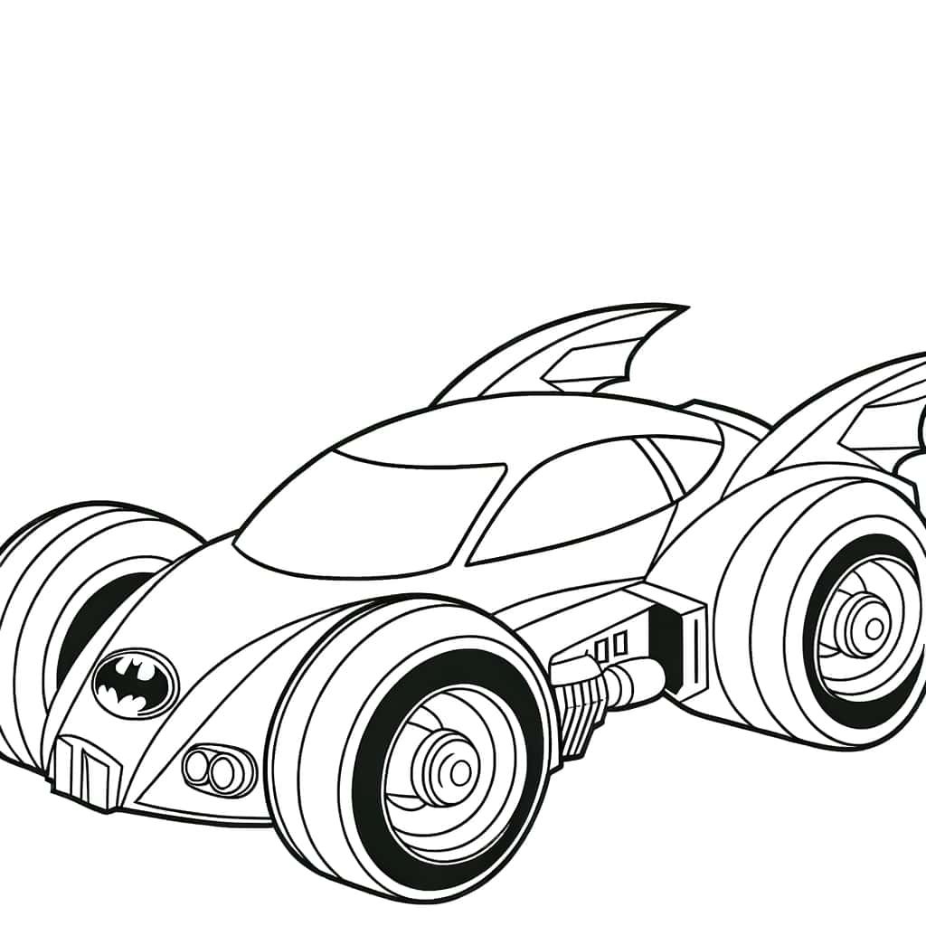 Coloriage Batmobile à imprimer et colorier