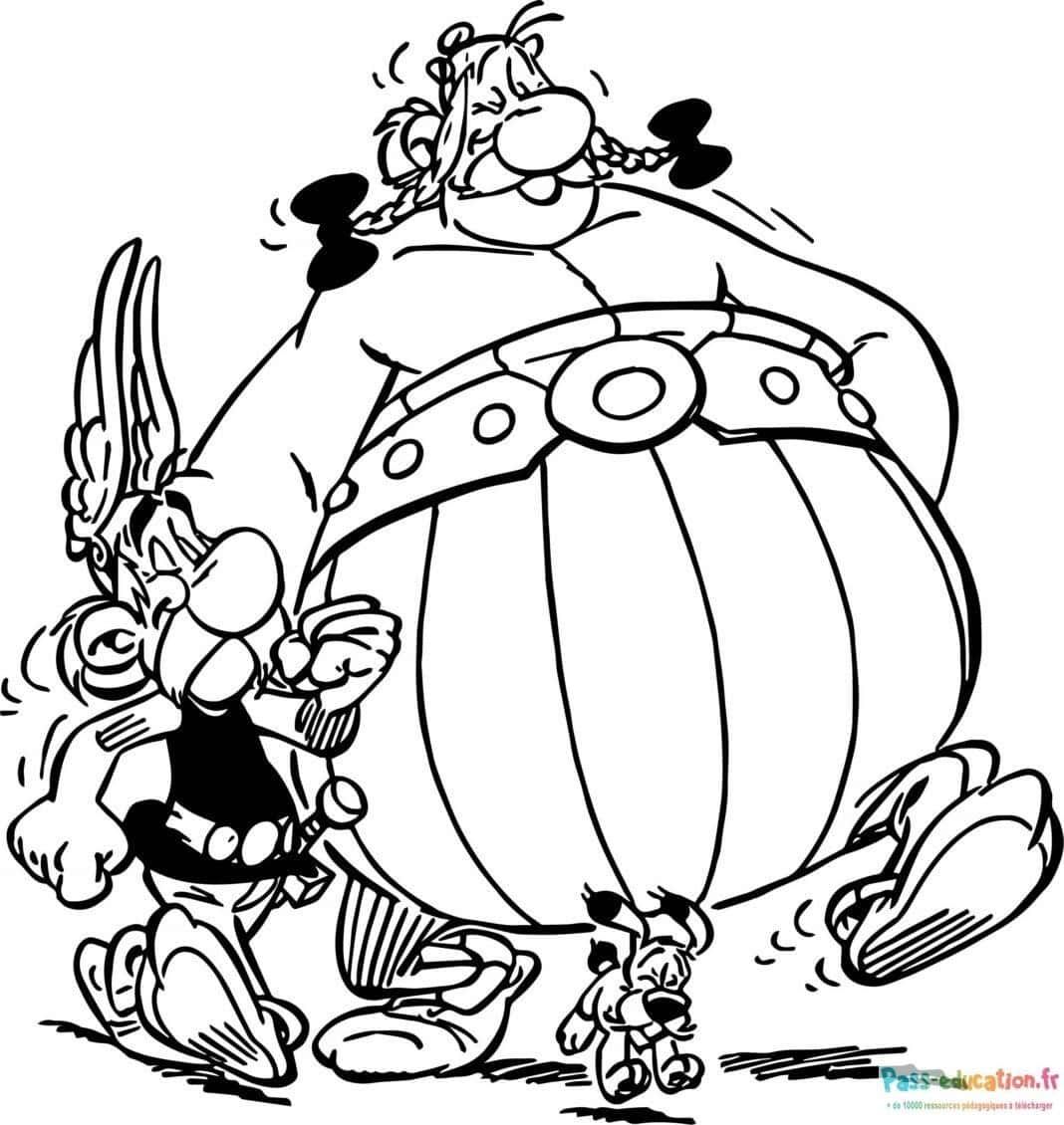 Coloriage Asterix et Obelix à imprimer et colorier