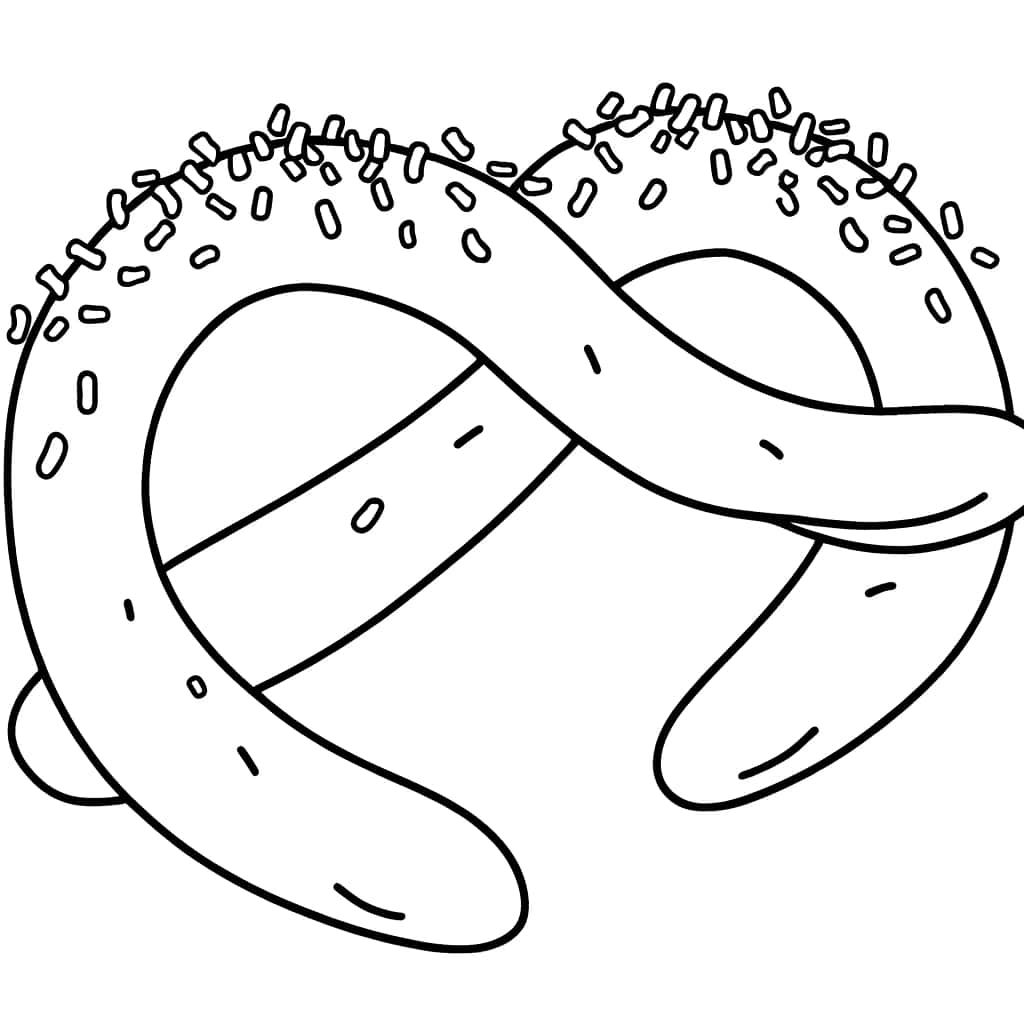 Coloriage Bretzel traditionnel à imprimer et colorier