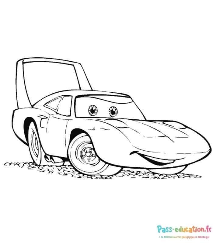 Coloriage Voiture de course à imprimer et colorier