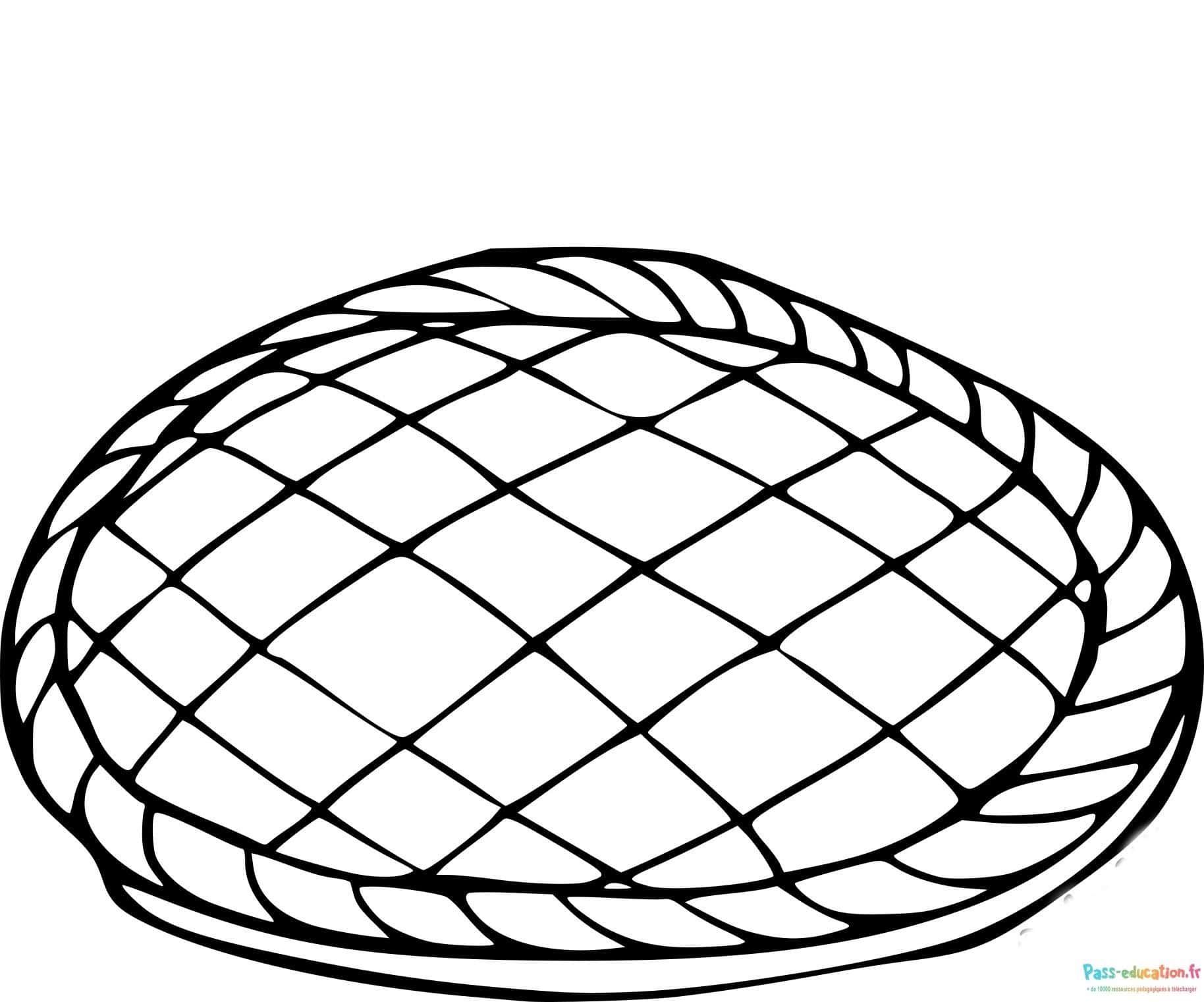Coloriage Galette quadrillée à imprimer et colorier