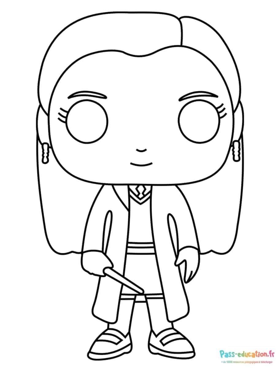 Coloriage Personnage féminin de sorcier à imprimer et colorier