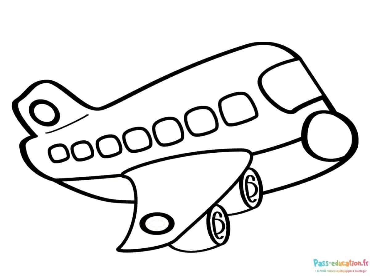 Coloriage Avion à colorier à imprimer et colorier