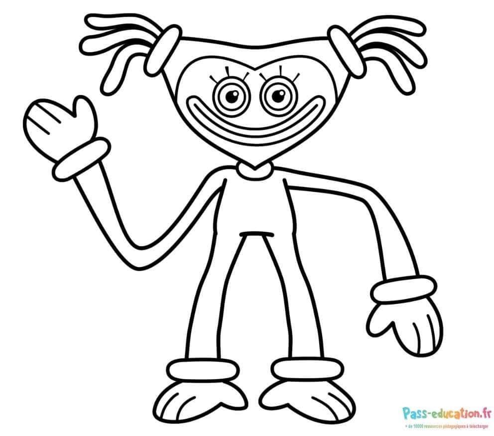 Coloriage Fille amusante à imprimer et colorier