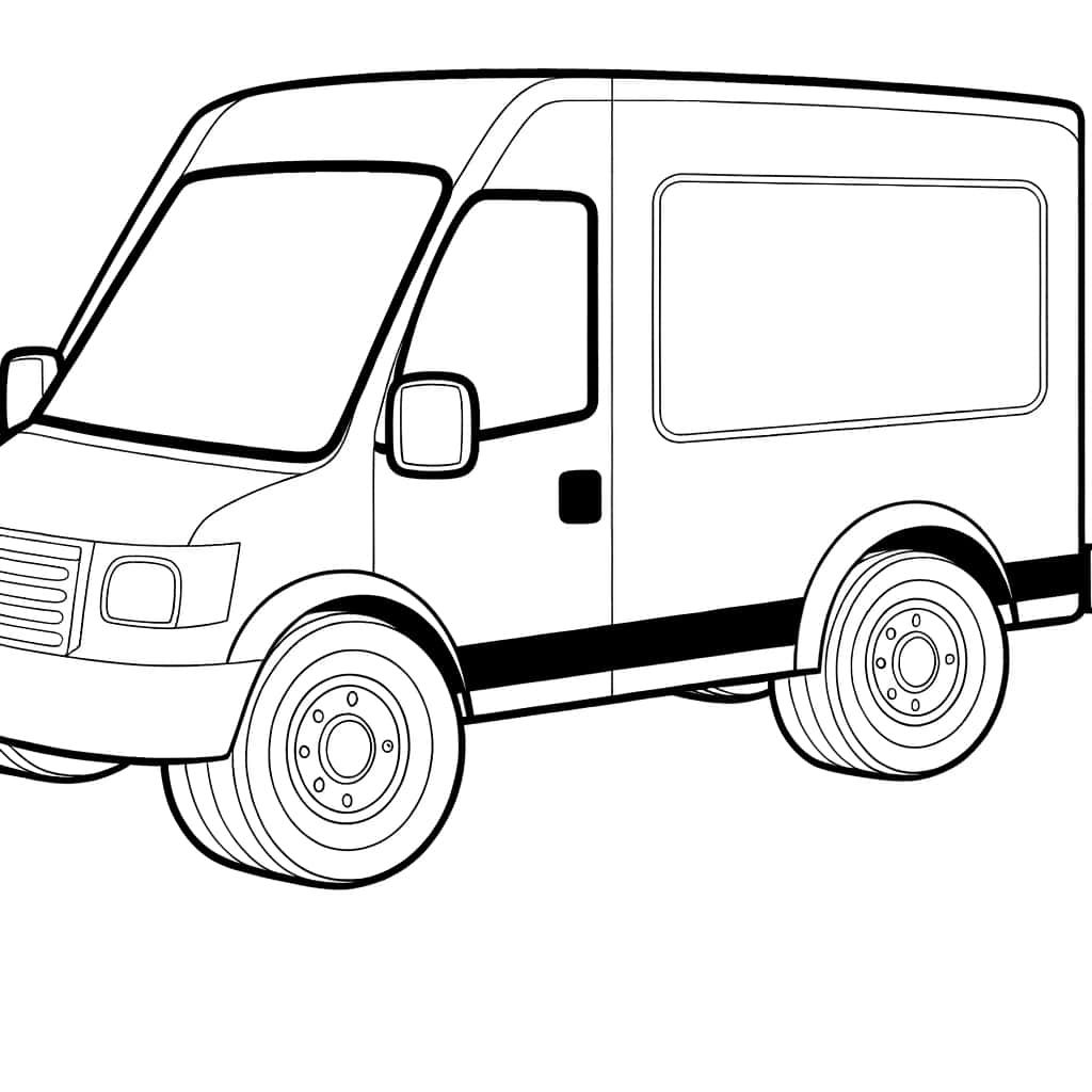 Coloriage Camionnette à imprimer et colorier