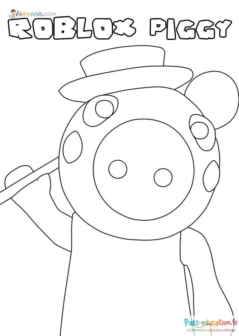 Coloriage Roblox Piggy à imprimer et colorier